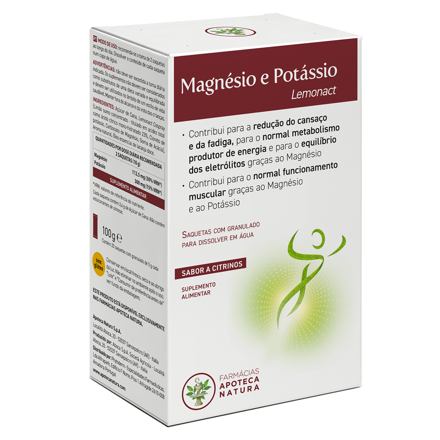 Magnésio e Potássio Lemonact - Apoteca Natura